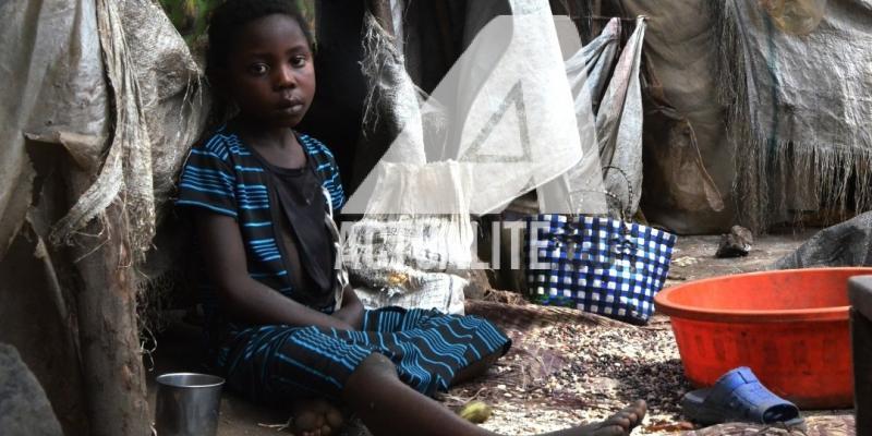 Un enfant déplacé dans un site à Kiwanja, au Nord-Kivu/Ph ACTUALITE.CD