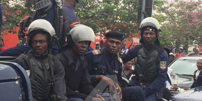 Les policiers lors d'une ronde à Kinshasa/Ph ACTUALITE.CD 