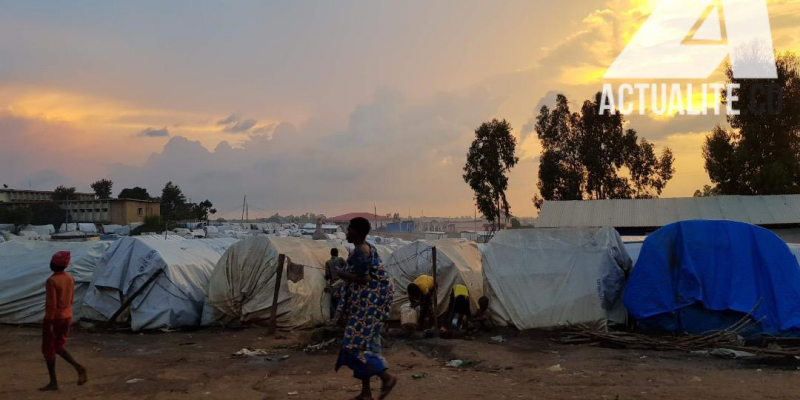 Les déplacés de Djugu dans un camp à Bunia/Ph ACTUALITE.CD