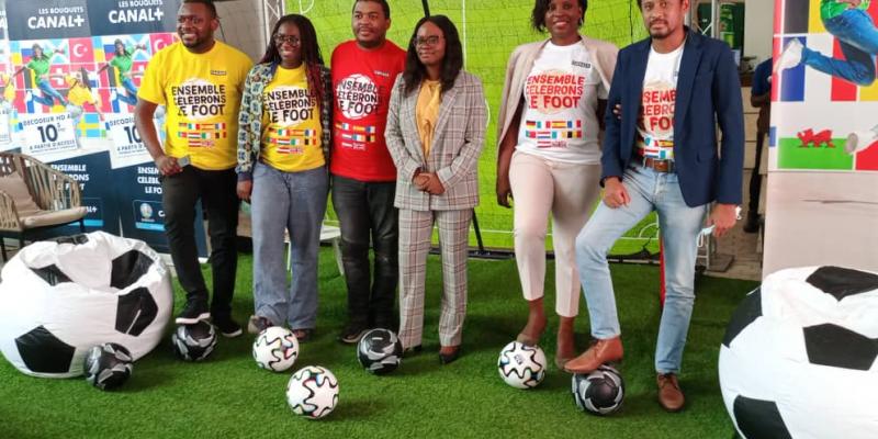 Equipe de Canal+ RDC lors du lancement officiel des activités liées à la diffusion de l'EURO 2020 