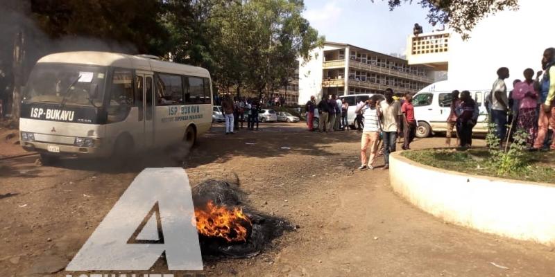 Photo d'une ancienne manifestation des étudiants de l'ISP Bukavu