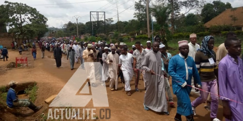 Manifestation des musulmans à Beni/Ph ACTUALITE.CD 