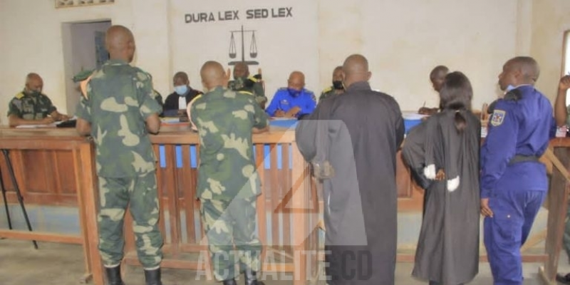 Procès de deux officiers de l'armée à l'auditorat à Bunia/Ph ACTUALITE.CD 