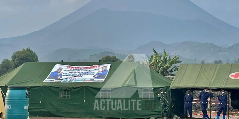 Hôpital mobile installé à Kibati/Ph ACTUALITE.CD 