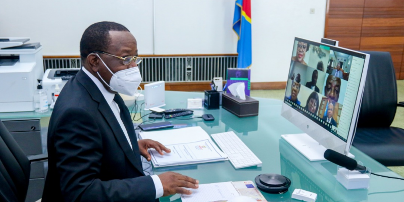 Bahati Lukwebo en visioconférence avec les sénateurs/Ph droit tiers 