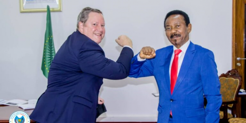 Mike Hammer, ambassadeur des USA en RDC et Christophe Mboso, Président de l'Assemblée nationale