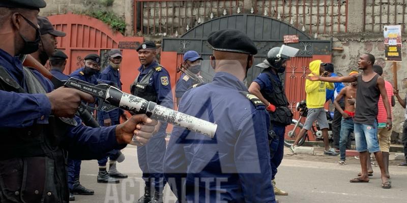 Une opération policière à Kinshasa 