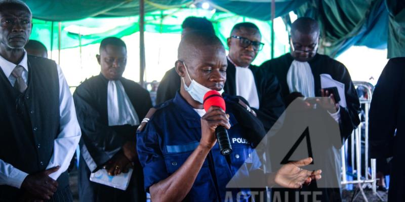 Le policier Jeancy Mulanga, renseignant au procès sur le meurtre de Chebeya et Bazana