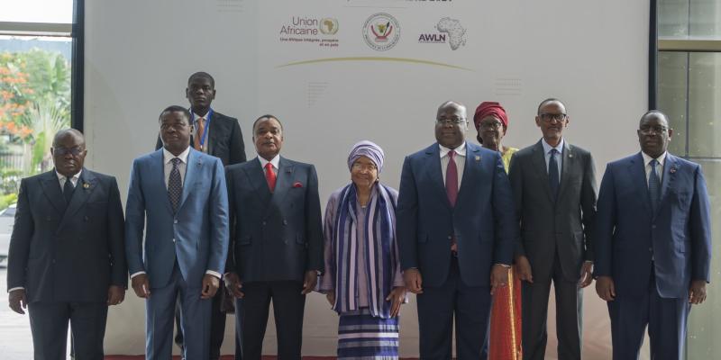 Nana Akufo, Faure Gnassigbé, Denis Sassou, Ellen Johson, Félix Tshisekedi, Paul Kagame et Macky Sall