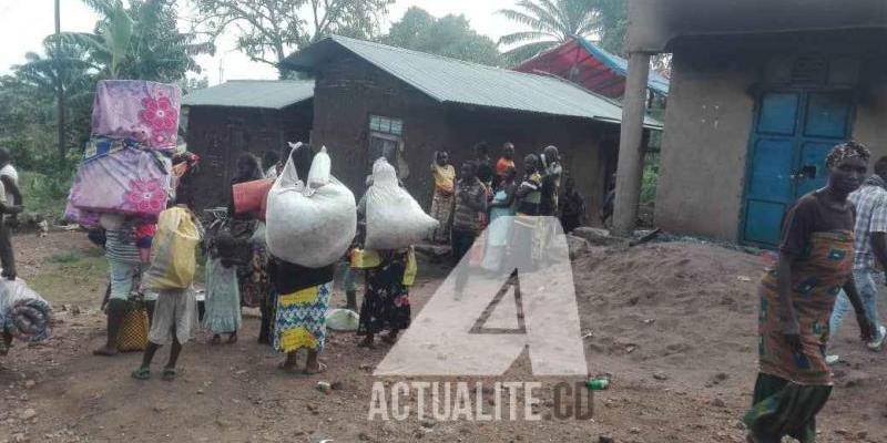 Illustration. Déplacements des habitants du quartier Rwangoma à Beni après une attaque des ADF 