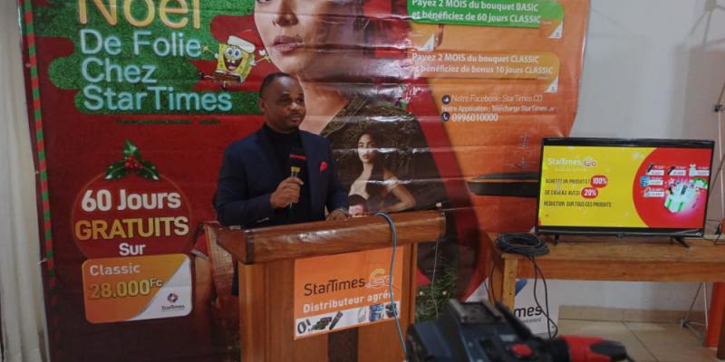 Rodrigue Kalombo, chargé de communication de StarTimes. Photo actualite.cd