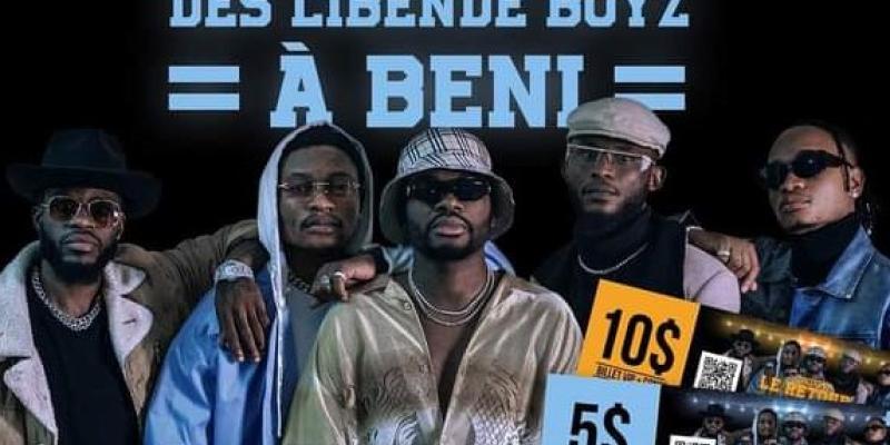 Affiche annonçant les concerts de Libende Boys à Beni