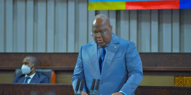 Le président Félix-Antoine Tshisekedi à l'ouverture de la 12ème conférence diplomatique. Photo droits tiers