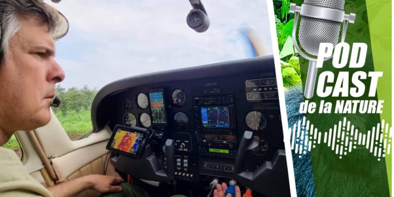 Emmanuel De Merode à bord d’un avion du PNVi