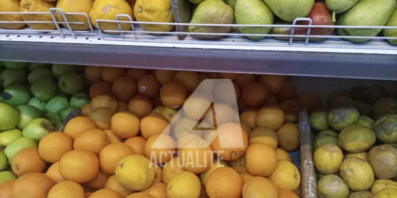 Les fruits en vente dans un Supermarché