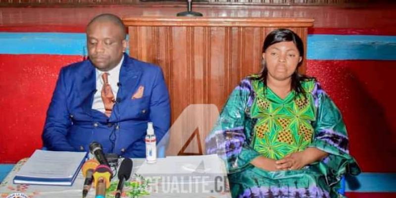 Patrick Matthias Kabeya, gouverneur du Kasaï-Oriental et sa colistière Julie Kalenga 