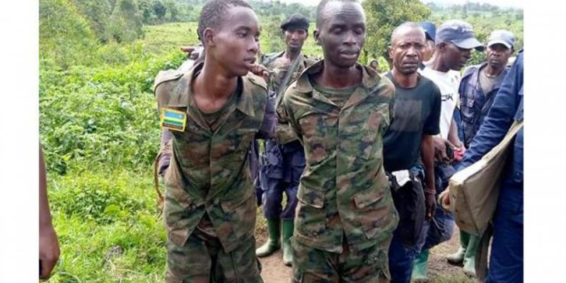 Militaires rwandais capturés en RDC. Photo droits tiers.