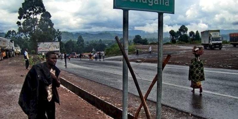 La cité de Bunagana, frontalière avec l'Ouganda 
