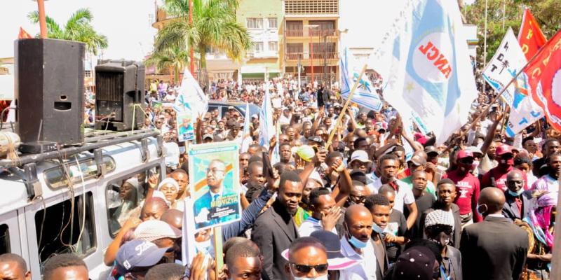 les militants UDPS à Lubumbashi lors de l'accueil de Guylain Nyembo