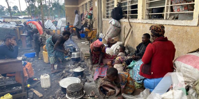 Les déplacés regroupés sur un site temporaire en RDC. Photo d’illustration/ACTUALITE.CD