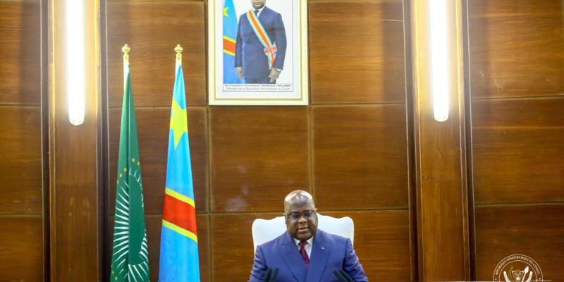 Félix Tshisekedi à la céremonie d'échange des voeux avec le corps diplomatique