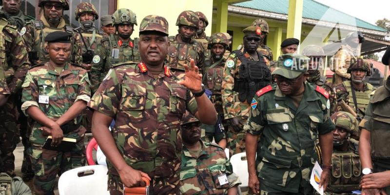 Les officiers de la force régionale de l'EAC à Goma