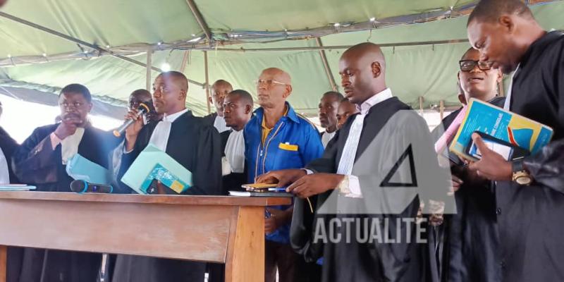 Le député national Edouard Mwangachuchu devant la Haute cour militaire