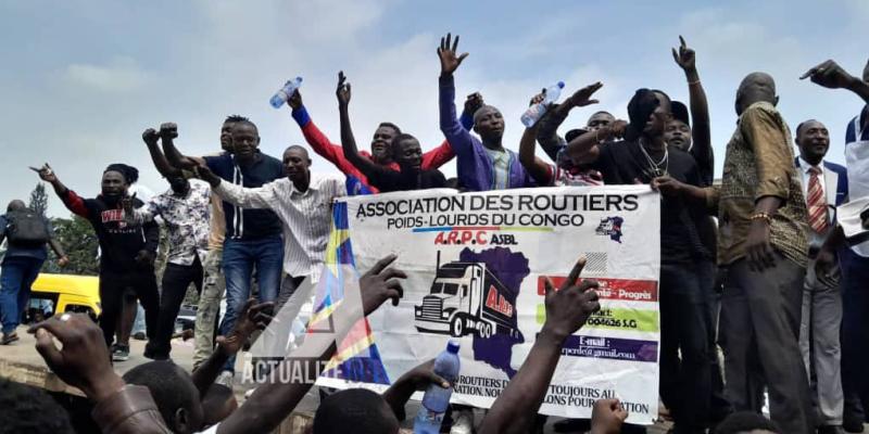 Manifestation des chauffeurs de poids lourds 