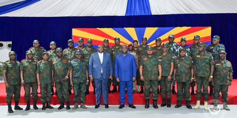 Les officiers de l'Armée et Félix Tshisekedi