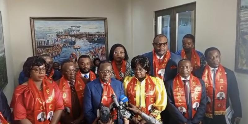 Bahati Lukwebo et une délégation du regroupement politique AFDC-A