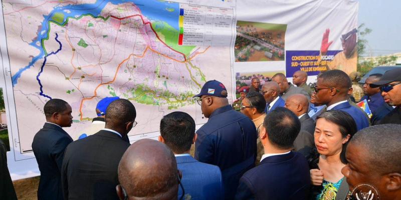 Félix Tshisekedi lors du lancement des rocades de Kinshasa