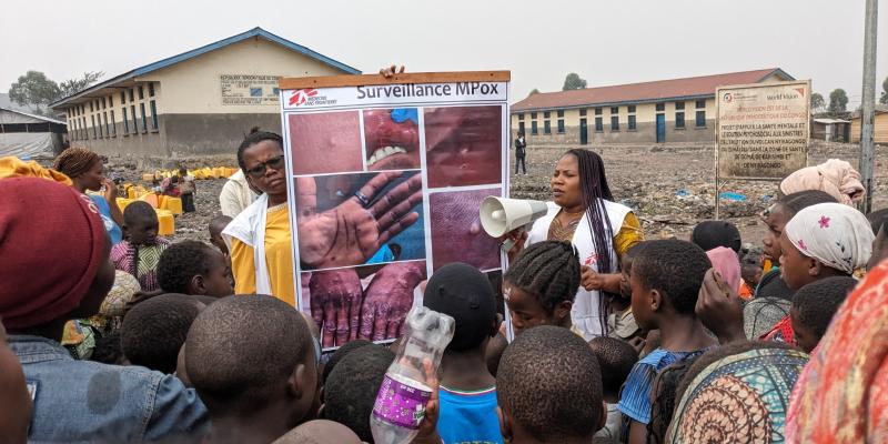 Séance de sensibilisation contre M-Pox. Ph.MSF