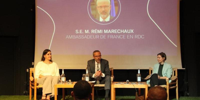 Rémi Maréchaux, Ambassadeur de France en RDC, Dr. Justine Martin & Inès Negrini (Campus France  RDC)