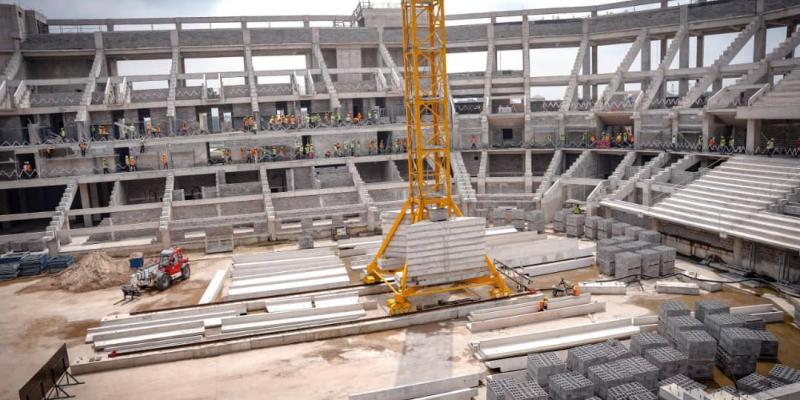 Le chantier de Kinshasa Arena