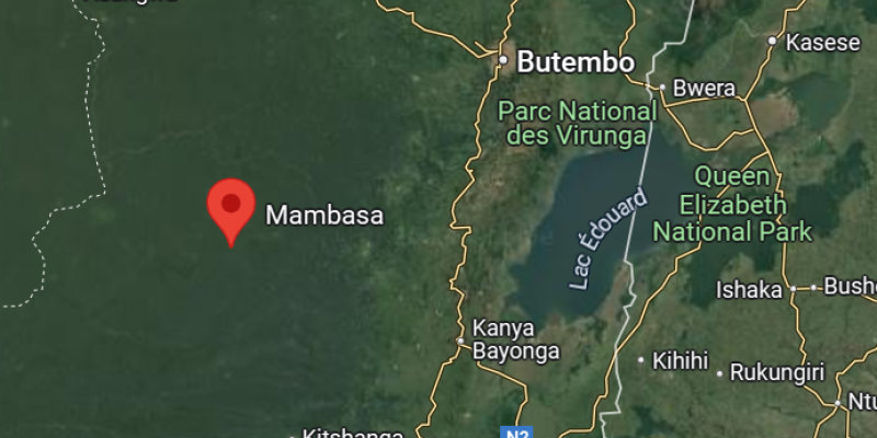 Mambasa sur la carte du territoire de Lubero au Nord-Kivu