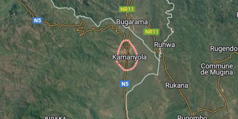 Kamanyola sur la carte