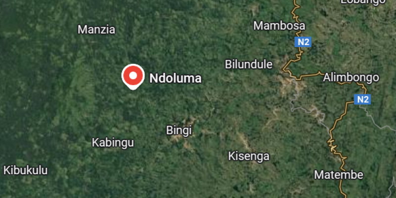 Ndoluma sur la carte