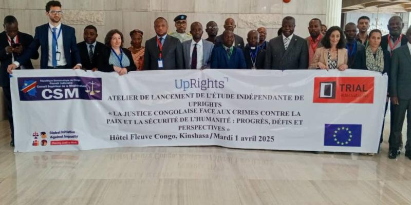 Lors de la publication d'une étude de la structure UpRights sur « la justice congolaise face aux crimes contre la paix et la sécurité de l'humanité : progrès, défis et perspectives »