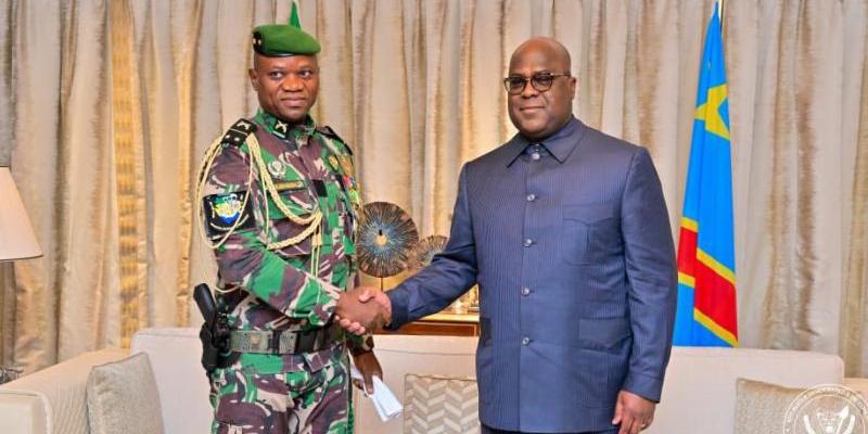 Felix Tshisekedi et Brice Oligui Nguema à Kinshasa