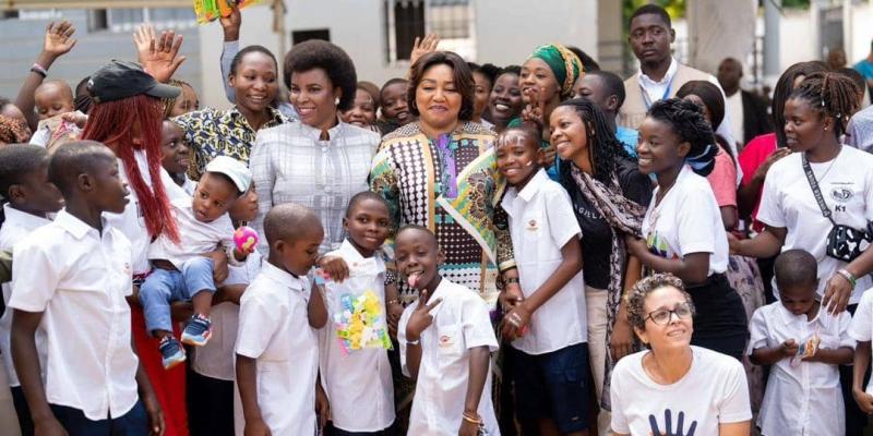 Les Premières Dames de la RDC et du Burundi au centre d’accueil Fraternité Sans Frontières (FSF)