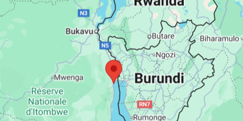 Uvira sur la carte