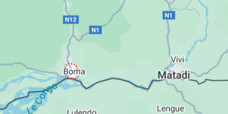 Boma sur la carte