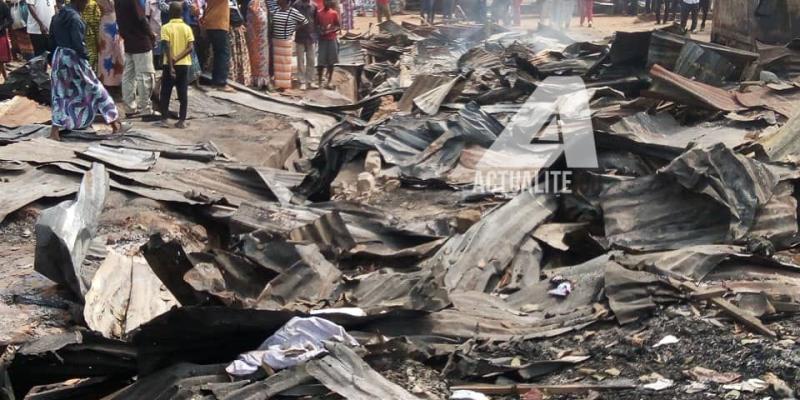 Incendie au marché central de Bundundu