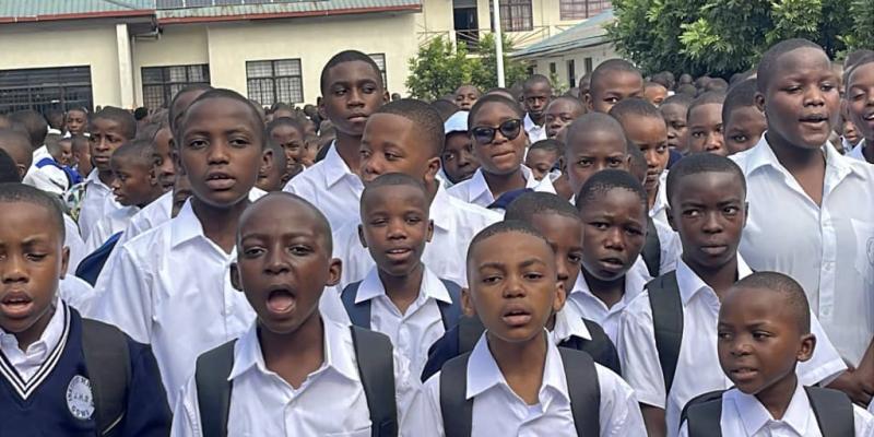 Les élèves du collège Mwanga