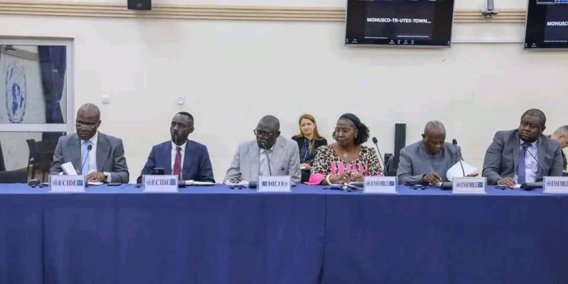 La coalition Lamuka lors d'une rencontre avec Jean-Pierre Lacroix 