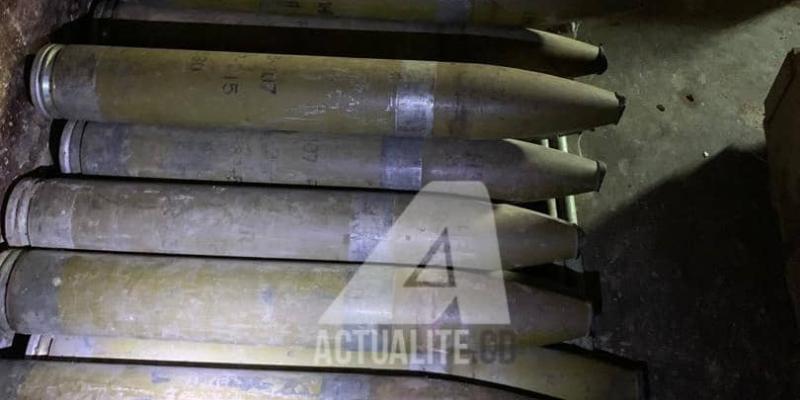 Des mortiers ramassés et stockés à Walikale 