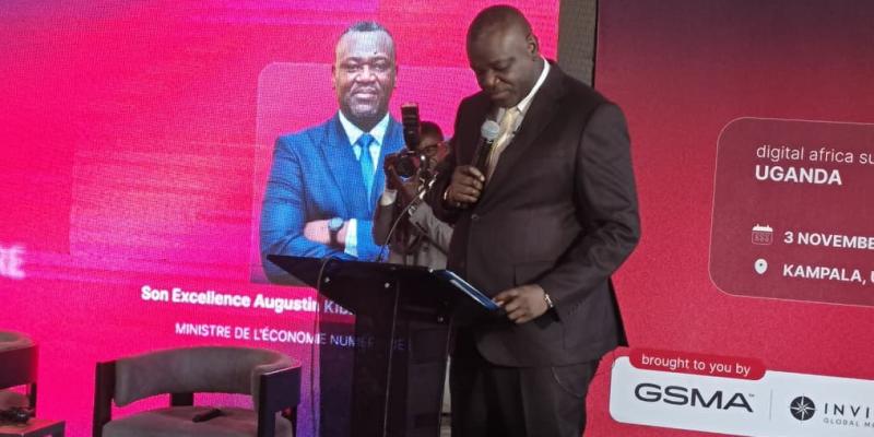 Augustin Kibasa Maliba, Ministre de l'économie du numérique, lors du Digital Africa Summit RDC 2025, ce jeudi 18 septembre à Kinshasa.