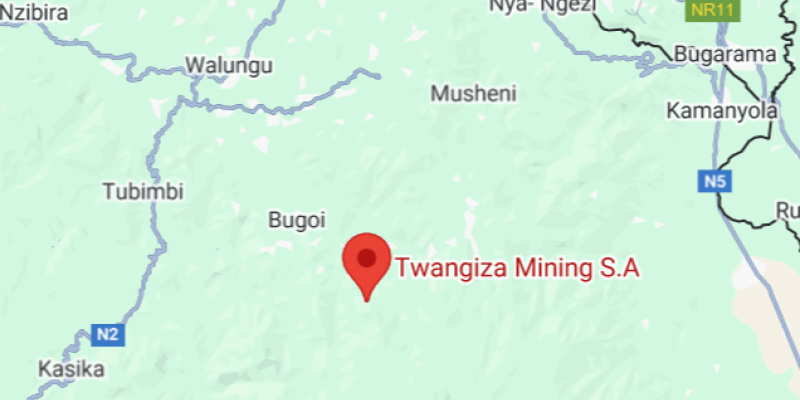 Twangiza Mining sur la carte