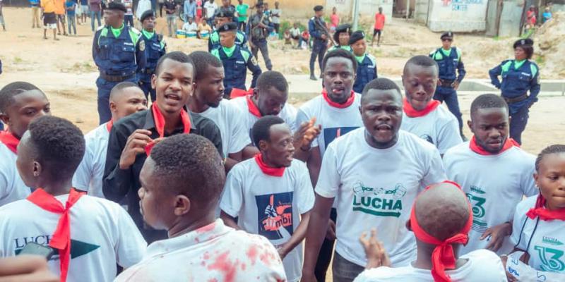 Sit-in de LUCHA à Kisangani devant l'Assemblée provinciale de la Tshopo