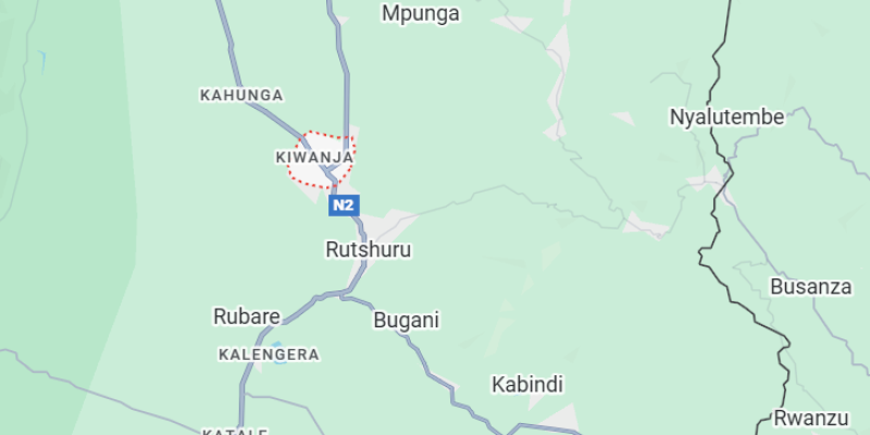 Kiwanja sur la carte